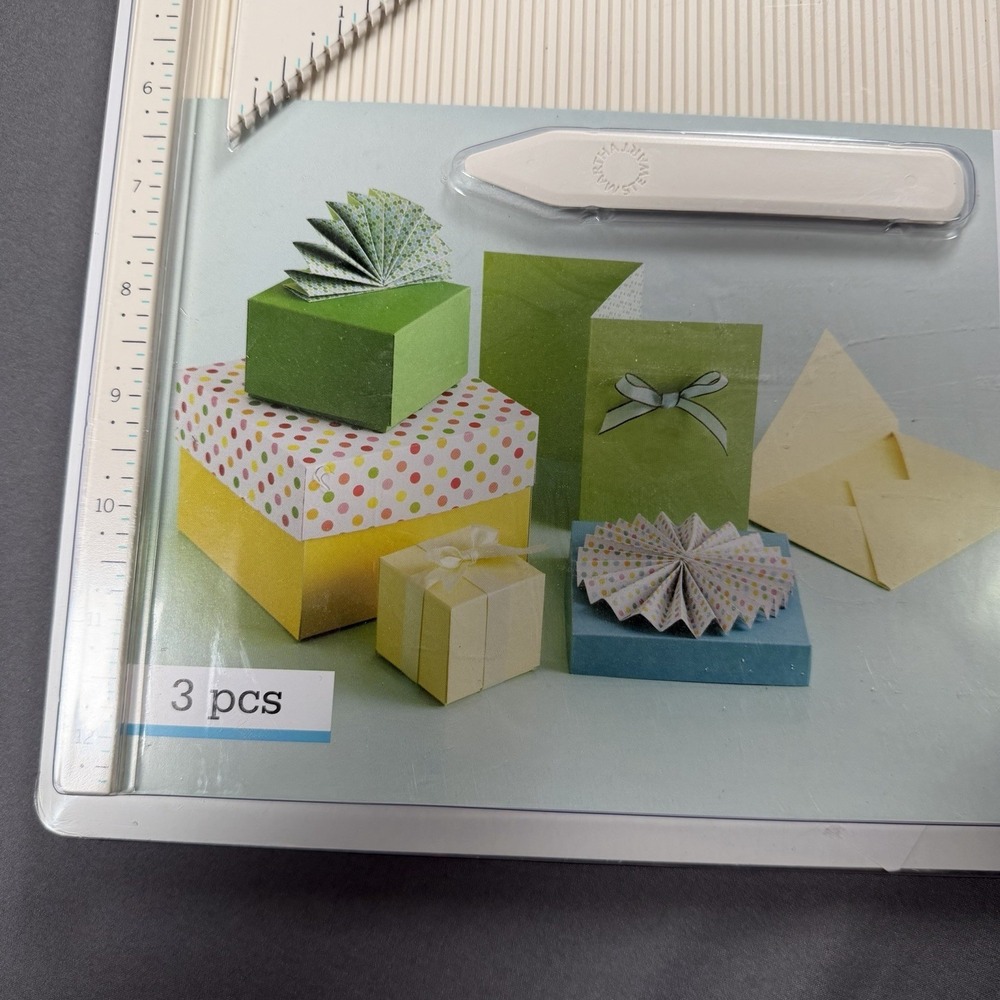 Martha Stewart Scoring Board Envelope Tool 3 Pc Set 12 x 12 Craft Junk Journal - Picture 3 of 9
